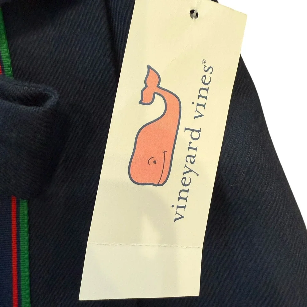 Vineyard Vines‎ Wool Skirt Tartan Wrap Navy Size 8 NWT Grosgrain Skirt